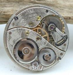 LORD ELGIN POCKET WATCH MOVEMENT GRADE 392 17j 12s #16311637, 1 of 1000 (T3L)