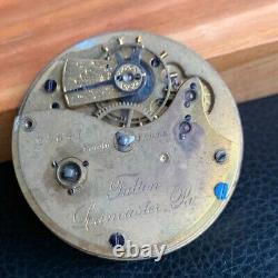 Lancaster Watch Co. Grade Fulton 18S 11J Pocket Watch Movement PARTS / REPAIR