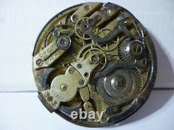 Landeron 59 Repeater Chronograph Pocket watch Movement 43mm Swiss As Is Rare
