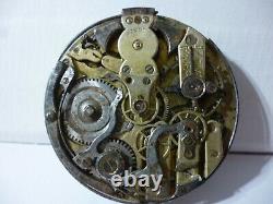 Landeron 59 Repeater Chronograph Pocket watch Movement 43mm Swiss As Is Rare