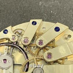 Lannier Pocket Watch Movement Fancy Telephone Dial Rosselet 6s Ticking 3800