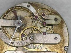 Large 46mm Jules Jurgensen 20 Jewel Hi Grade Nickel Pocketwatch Movement & Dial