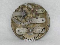 Large 46mm Jules Jurgensen 20 Jewel Hi Grade Nickel Pocketwatch Movement & Dial