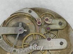 Large 46mm Jules Jurgensen 20 Jewel Hi Grade Nickel Pocketwatch Movement & Dial