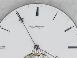 Large 46mm Jules Jurgensen 20 Jewel Hi Grade Nickel Pocketwatch Movement & Dial