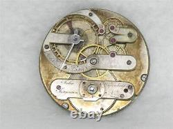 Large 46mm Jules Jurgensen 20 Jewel Hi Grade Nickel Pocketwatch Movement & Dial