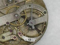 Large 46mm Jules Jurgensen 20 Jewel Hi Grade Nickel Pocketwatch Movement & Dial