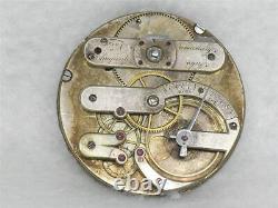 Large 46mm Jules Jurgensen 20 Jewel Hi Grade Nickel Pocketwatch Movement & Dial