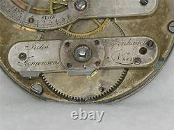 Large 46mm Jules Jurgensen 20 Jewel Hi Grade Nickel Pocketwatch Movement & Dial