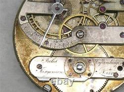 Large 46mm Jules Jurgensen 20 Jewel Hi Grade Nickel Pocketwatch Movement & Dial