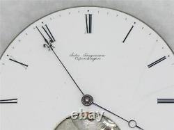 Large 46mm Jules Jurgensen 20 Jewel Hi Grade Nickel Pocketwatch Movement & Dial