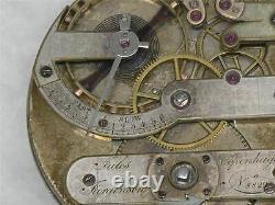 Large 46mm Jules Jurgensen 20 Jewel Hi Grade Nickel Pocketwatch Movement & Dial