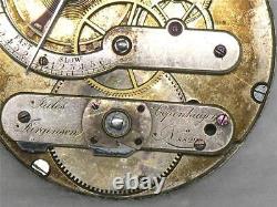 Large 46mm Jules Jurgensen 20 Jewel Hi Grade Nickel Pocketwatch Movement & Dial