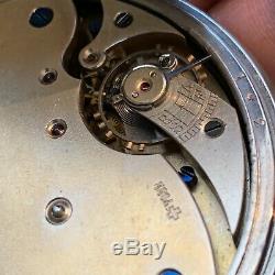Large 70mm Moon phase Complicated Movement Cased Pocket Watch Chronograph
