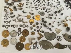 Large Lot of Pocket Watch Partial Movement Parts Repair