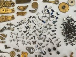 Large Lot of Pocket Watch Partial Movement Parts Repair