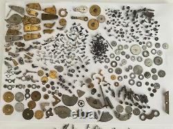 Large Lot of Pocket Watch Partial Movement Parts Repair