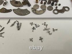 Large Lot of Pocket Watch Partial Movement Parts Repair