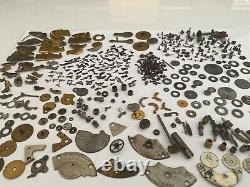 Large Lot of Pocket Watch Partial Movement Parts Repair