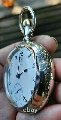 Large Vintage(1916) Elgin Pocket Watch Mod. 336 18s17j O. F. Minty Movement&dial