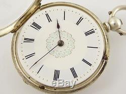 Late 1800s Antique Fine Silver Pocket Watch Key Wound Movement LAYBY AVAIL