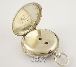 Late 1800s Antique Fine Silver Pocket Watch Key Wound Movement LAYBY AVAIL