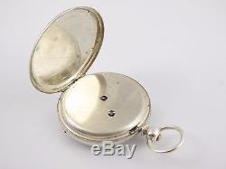 Late 1800s Antique J Wyss Fine Slim Pocket Watch with Key Wound Movement LAYBY