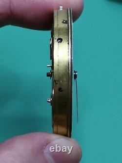 Late 18th Century Le Roy Cylinder Escapement Large Pocket Watch Movement (P107)