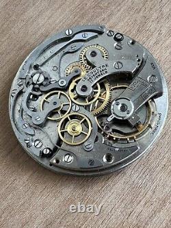 LeCoultre Chronograph Valjoux 5 pocket watch movement sold as is