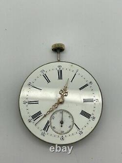 LeCoultre Pocket Watch Movement Hands And Dial Good Balance