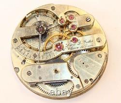 Leon L. Gallet High End Swiss Made Pocket Watch Movement Wolf Teeth RC354