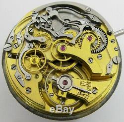 Lip Valjoux pocket Watch Chronograph Movement with its porcelain dial