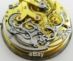 Lip Valjoux pocket Watch Chronograph Movement with its porcelain dial