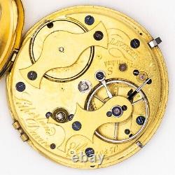 Litherland Davies & Co. Of Liverpool English Antique Fusee Pocket Watch Movement