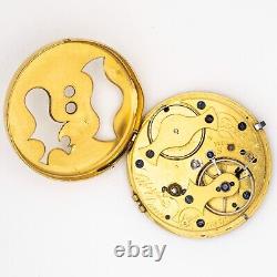 Litherland Davies & Co. Of Liverpool English Antique Fusee Pocket Watch Movement