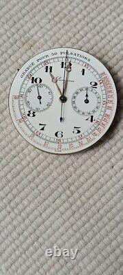 Longines Chronograph Cal 19.75 Enamel Dial Pocket Watch Movement Parts/repair