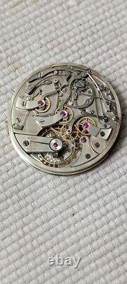 Longines Chronograph Cal 19.75 Enamel Dial Pocket Watch Movement Parts/repair