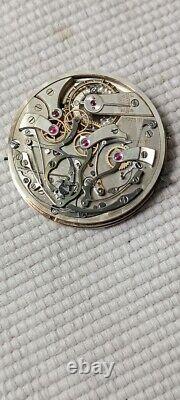 Longines Chronograph Cal 19.75 Enamel Dial Pocket Watch Movement Parts/repair