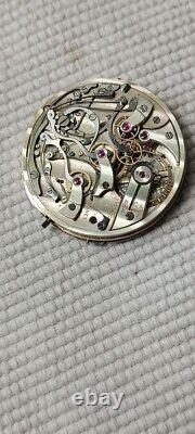 Longines Chronograph Cal 19.75 Enamel Dial Pocket Watch Movement Parts/repair