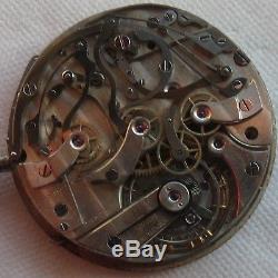 Longines Chronograph Pocket Watch movement & enamel dial 45 mm. In diameter