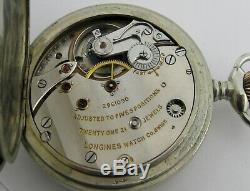 Longines Pocket Watch 21 29 Up & Down 21 jewels 5 adj. Movement OF 53.5 mm
