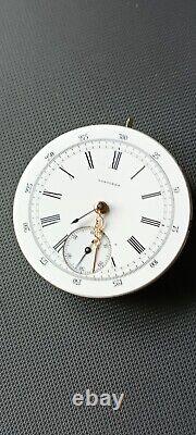 Longines Pocket Watch Chronograph Movement Stem At 12 X Repair Free Shipping¡¡¡