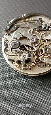 Longines Pocket Watch Chronograph Movement Stem At 12 X Repair Free Shipping¡¡¡