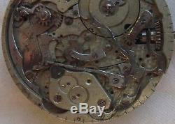 Longines Repeater Pocket Watch Movement some parts missing 41,5 mm. In diameter