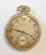 Longines White Gold Plated Open Face Pocket Watch 17j 3800764 3 Finger Movement
