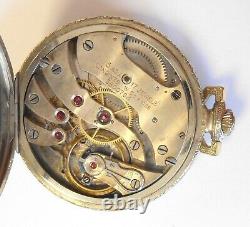 Longines White Gold Plated Open Face Pocket Watch 17J 3800764 3 Finger Movement