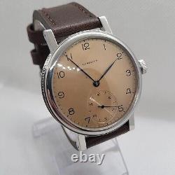 Longines Wristwatch with Vintage Pocket Watch Movement Marriage 45mm