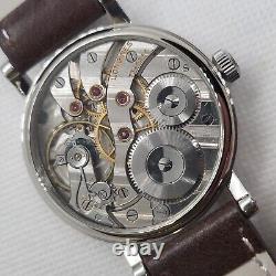 Longines Wristwatch with Vintage Pocket Watch Movement Marriage 45mm