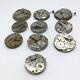 Lot 10 Watch Manual Winding Movements For Parts Alm75rm5