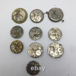 Lot 10 Watch Manual Winding Movements For Parts ALM75RM5